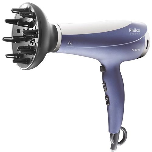 Secador de Cabelo Philco Chrome Blue PSC08AZE 2200W – Azul