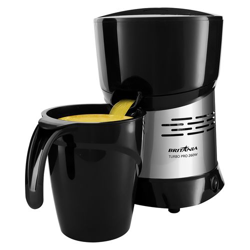 Espremedor de Frutas Britânia Turbo Pro 1,3 litro – Preto e Inox – Bivolt