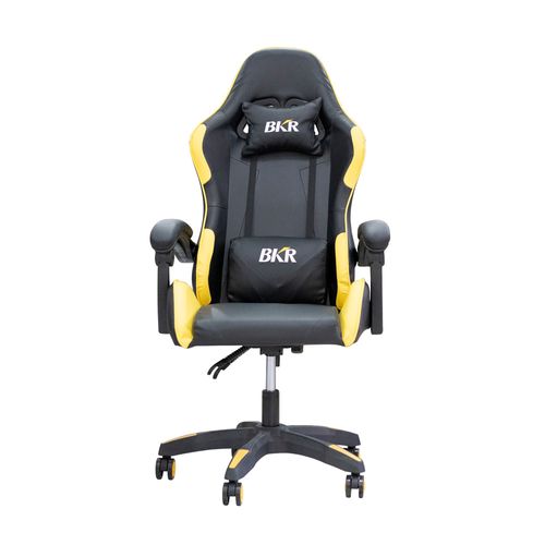 Cadeira Gamer Pro BKR Giratória - Preta/Amarela