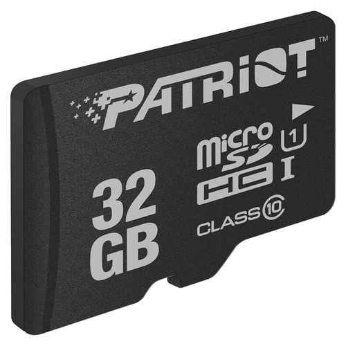 Cartão de Memória Micro SD Patriot LX Series 32GB 80MBs PSF32GMDC10 - Preto
