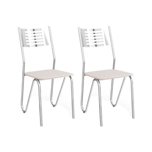 Cadeira Kappesberg Nápoles 2C045 - Cromada/Branco