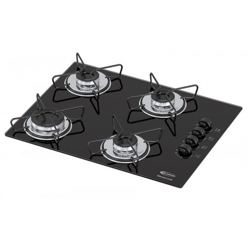 Fogão Mesa de Vidro Cooktop Clarice 4 Bocas 1519 - Preto