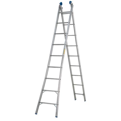 Escada Mor Extensível 2x9 com 18 degraus de alumínio - 5164