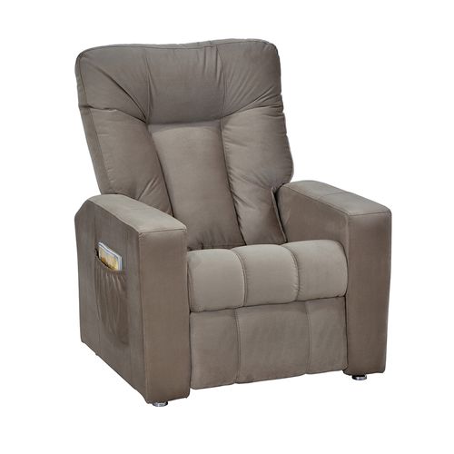 Poltrona do Papai Matrix MX05 Reclinável Três Posições Pallas - Suede Marrom Claro