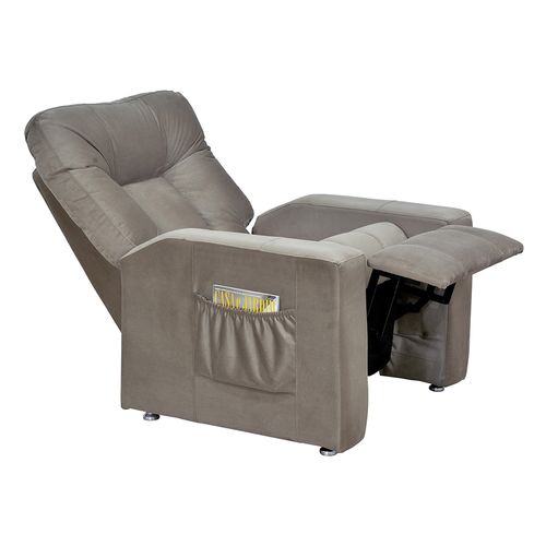 Poltrona do Papai Matrix MX05 Reclinável Três Posições Pallas - Suede Marrom Claro