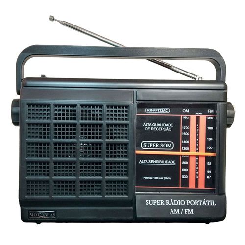 Rádio Motobras RM-PFT22AC Portátil 2 Faixas