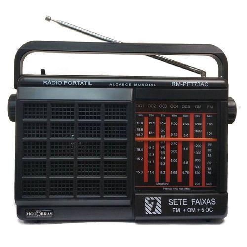 Rádio Motobras RM-PFT73AC Portátil 7 Bandas