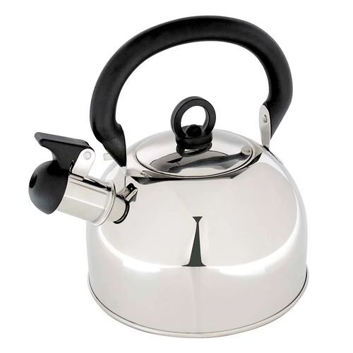 Chaleira Mor Delizie em Aço Inox Cabo Preto c/Apito 2,5 Litros