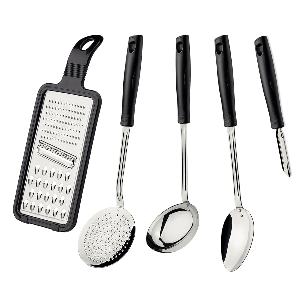 Jogo de Utensílios Tramontina Easy em Aço Inox e Cabo