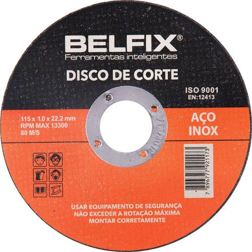 Disco Bel Fix para corte aço e inox 4. 1/2" - 211700