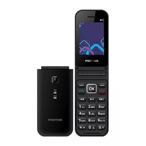 Celular P51 4G Flip Positivo - Preto