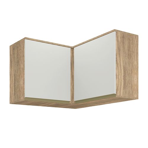 Aéreo de Canto Móveis Canção DB Lare Veneza 8885 com 2 Portas - Ameixa Negra/ Sand