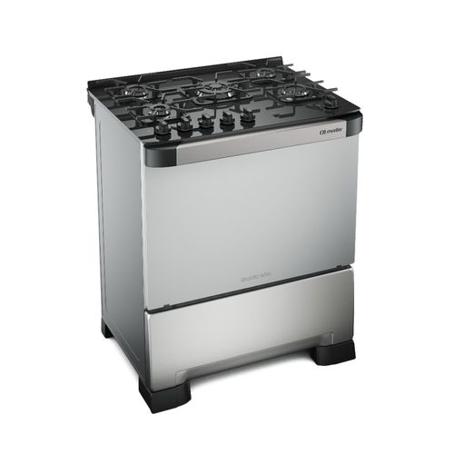 Fogão Mueller 5 Bocas Decorato Vetro G3 com Mesa de Vidro - Inox