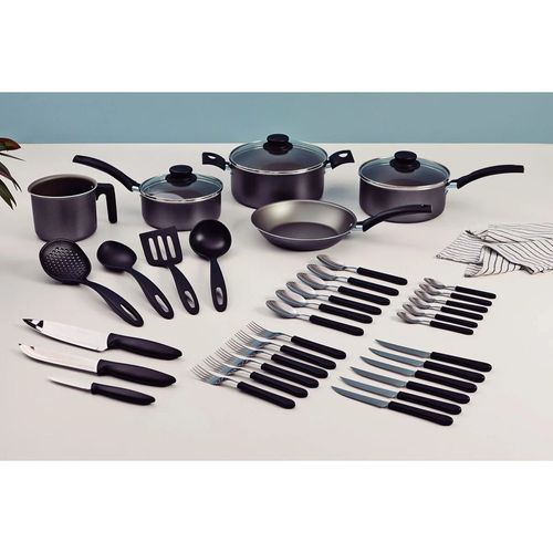 Kit Tramontina Cozinha 36 peças Juntos para Recomeçar RS com Panelas, Talheres e Utensílios - 278992