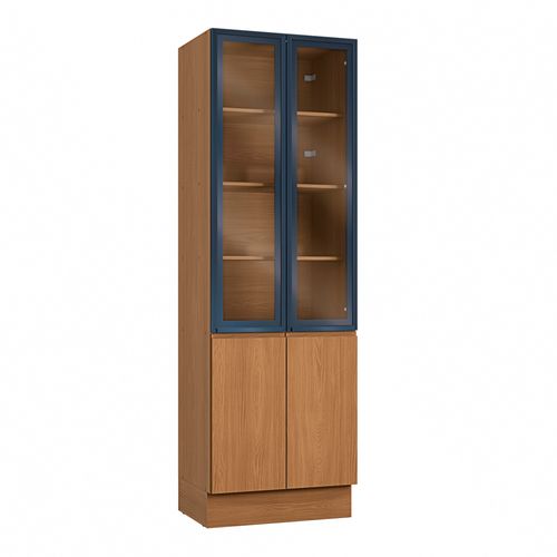 Cristaleira Kappesberg Ciela R631 220X70 02 Portas e 02 Portas com vidro - Canela/Azul