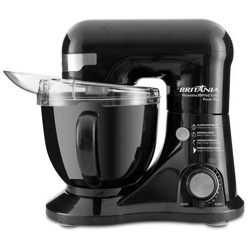 Batedeira Britânia Planetária BBP760P Power Plus – Preta