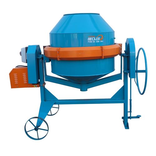 Betoneira Industrial Becker 135 Litros Motor 1/2CV com Chave de Segurança - Azul