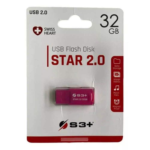 Pen Drive S3 Flash Disk Star 2.0 32GB - Rosa