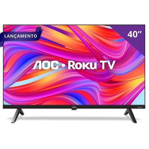 Smart TV 40" AOC Full HD com Roku TV 40S5045