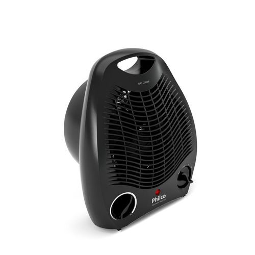 Aquecedor Philco 2 em 1 com vento PAQ1100 3 níveis - Preto