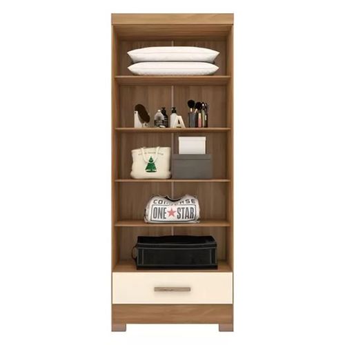 Roupeiro Rodial 51D325 Smart Plus 2 Portas e 1 Gavetas - Cinamomo/Off White