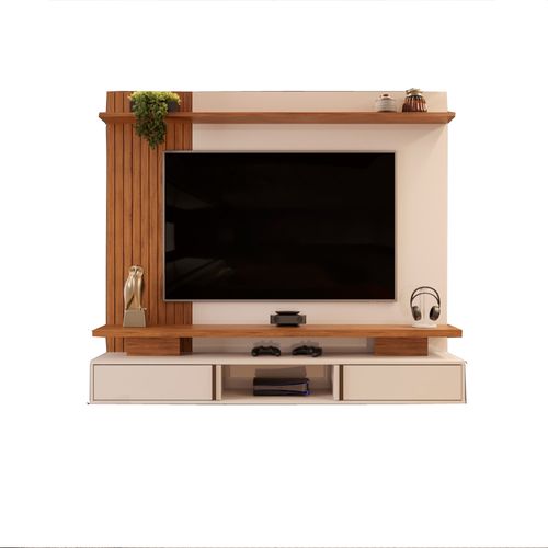 Painel Home Suspenso DJ Leoni - Off White / Freijó