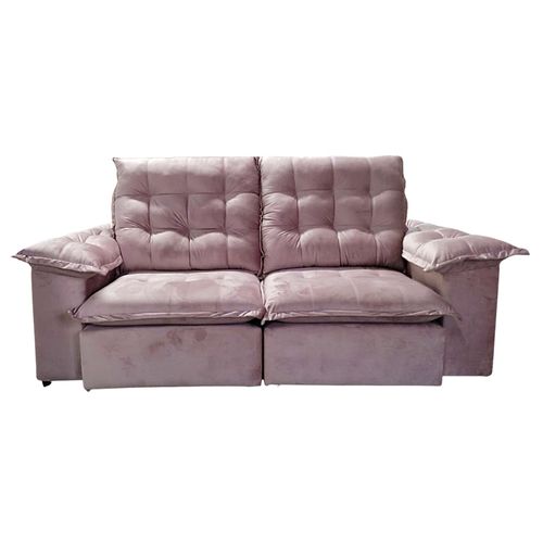 Estofado Zu Hause Elantra 2,10m Retrátil com Molas Bonel - Joly Rose