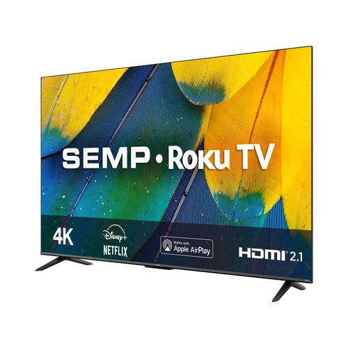 Smart TV LED 50” Semp Ultra HD 4K HDR RK8600 Wi-Fi Roku 3 HDMI 1 USB