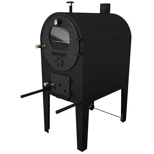 Forno a Lenha Balfort com Revestimento em Inox 80cm - Preto