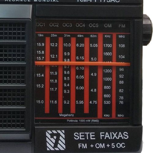 Rádio Motobras RM-PFT73AC Portátil 7 Bandas
