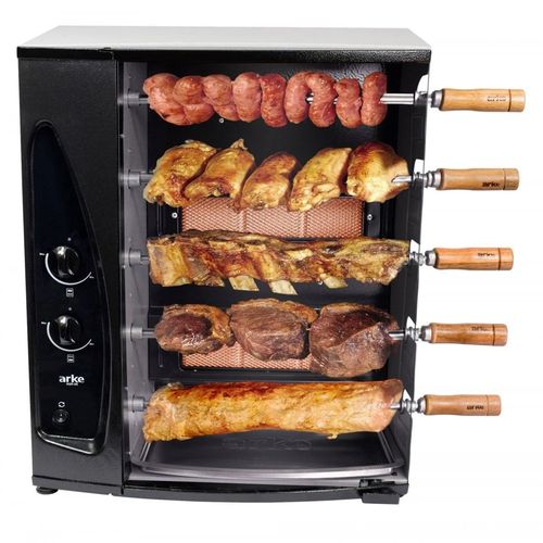 Churrasqueira Rotativa Arke Gás com Chave Seletiva AGR05 5 Espetos - Bivolt