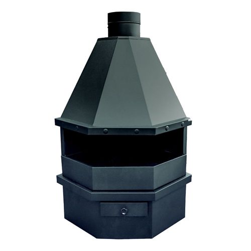 Lareira de Canto Industrial Becker - Preto