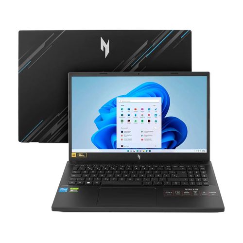 Notebook Acer Ci5 Gamer 8GB 512GB tela 15.6" SSD ANV15-51-58QL FHD 144Hz Windows 11 Home - Preto