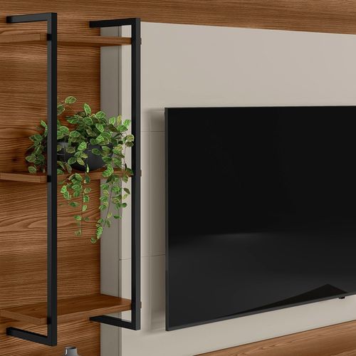 Estante Linea Home Alogoas com 2 Portas - Nature / Off White