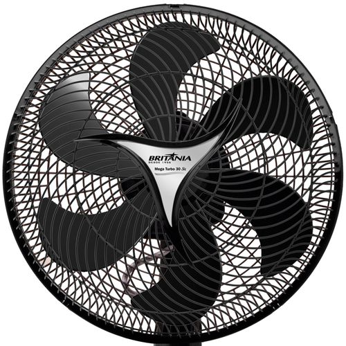 Ventilador de Coluna Britânia 30 cm Mega Turbo Six – Preto