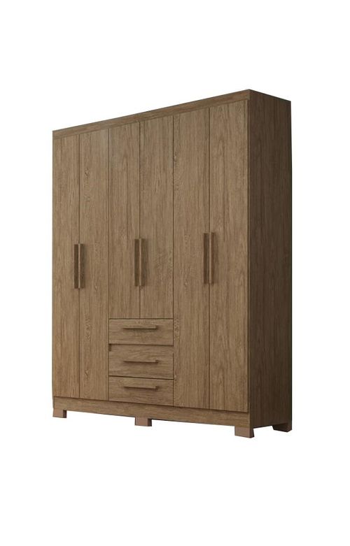 Roupeiro Decibal 6 Portas e 3 Gavetas RP3636 Wood