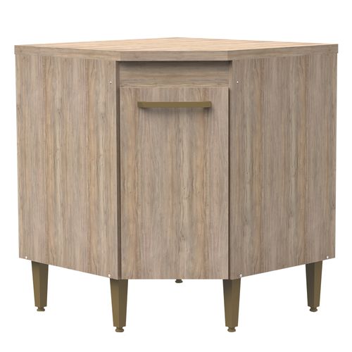 Balcão de Canto Oblíquo Jaeli Bela G109 com 1 Porta Tampo - 75cm - Cartagena/ Cordilheira