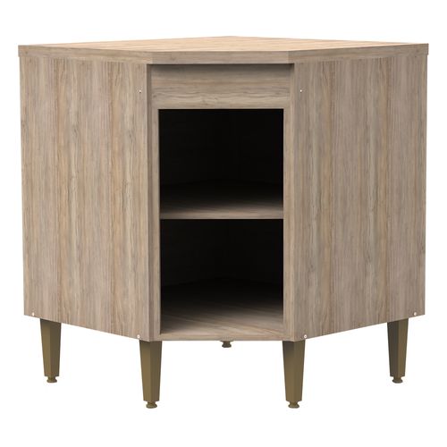 Balcão de Canto Oblíquo Jaeli Bela G109 com 1 Porta Tampo - 75cm - Cartagena/ Cordilheira