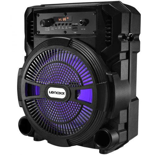 Caixa de Som Lenoxx CA80 Portátil Bluetooth Amplificador 120W RMS USB Bivolt - Preta
