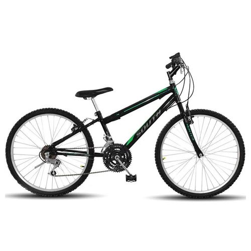 Bicicleta South Aro 24 18 Marchas Freio V-Brake - Preta