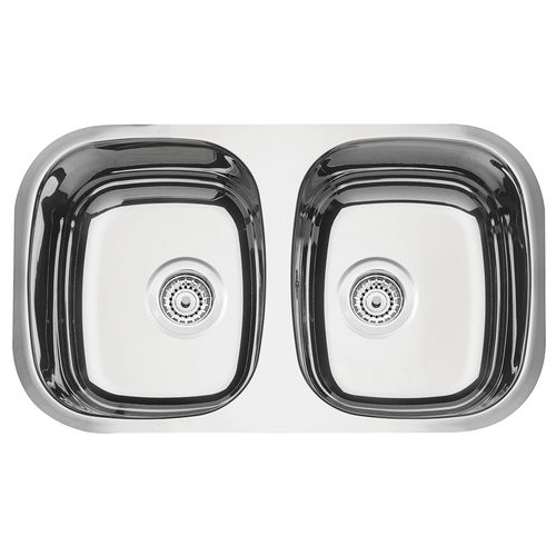 Cuba de Cozinha Dupla Tramontina Aço Inox Alto Brilho 72 x 40cm - 94030203
