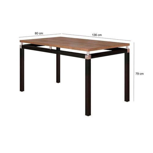Mesa Copenhague Fabone 1,36cm -Preto Fosco