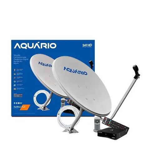 Kit Antena Parabólica 60cm e Receptor Aquário DTH-9060 60cm