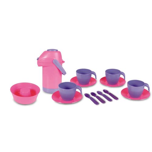 Brinquedo Nig Eu Brinco de Casinha Café com Bolinho - Rosa e Roxo