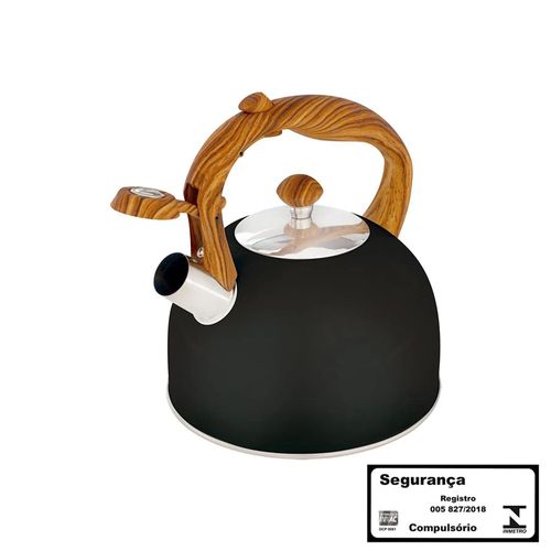 Chaleira Mor Wood 2,5 Litros - Preta