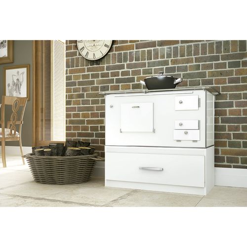 Caixa de Lenha Completa Móveis CLN2 Gavetão Embutida - Branca para Fogão