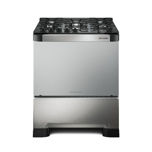 Fogão Mueller 5 Bocas Decorato Vetro G3 com Mesa de Vidro - Inox