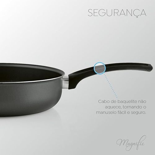 Frigideira Panelux de Alumínio Funda 22cm Antiaderente - Grafite