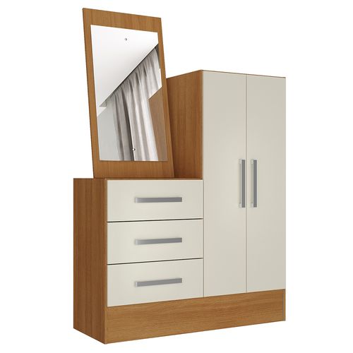 Cômoda Rodial 2 Portas e 3 Gavetas 51CO2326E - Cinamomo / Off White