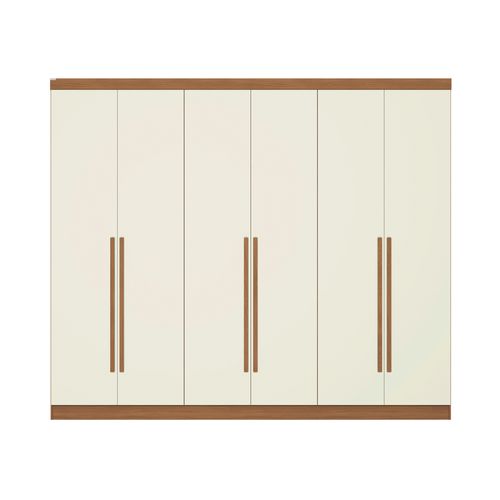 Roupeiro Kappesberg 6 Portas e 3 Gavetas T580 - Canela/Off White